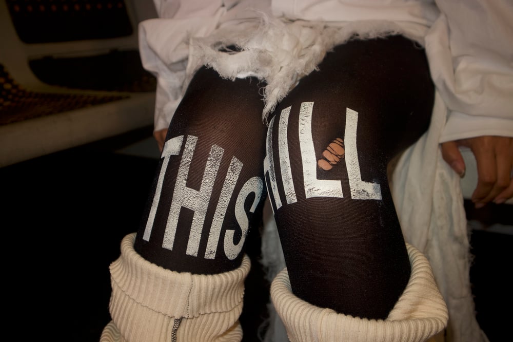 Image of "this hill" stucco print tights