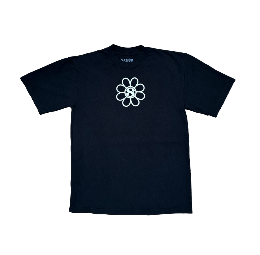 Image of SAVIOR LES FLOWER TEE - BLACK