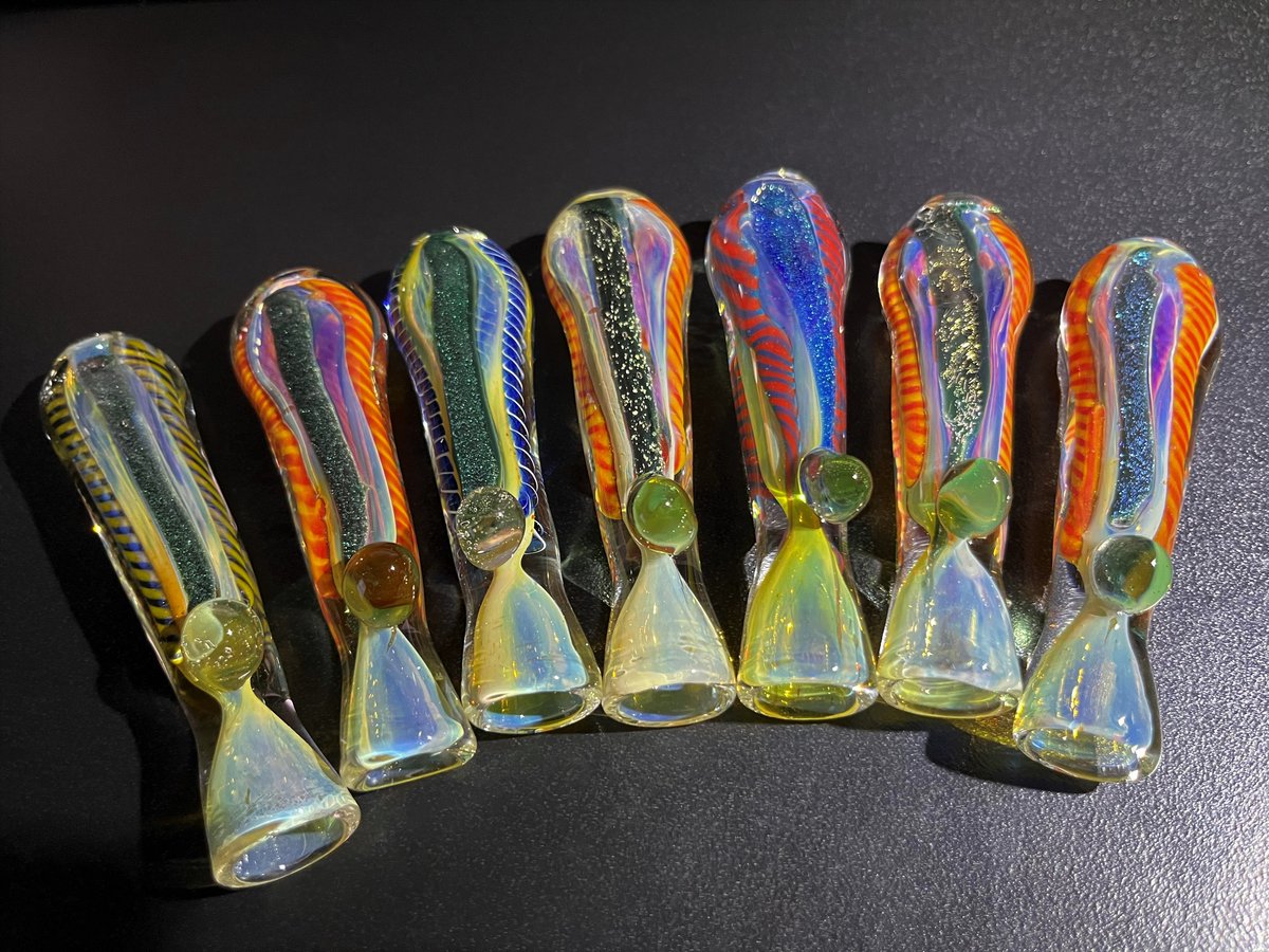 Multi-Colored Dichroic Glass One-Hitter Smoking Pipe