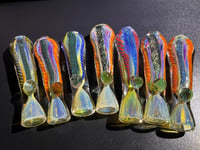 Image 4 of Multi-Colored Dichroic Glass One-Hitter Smoking Pipe