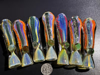 Image 5 of Multi-Colored Dichroic Glass One-Hitter Smoking Pipe