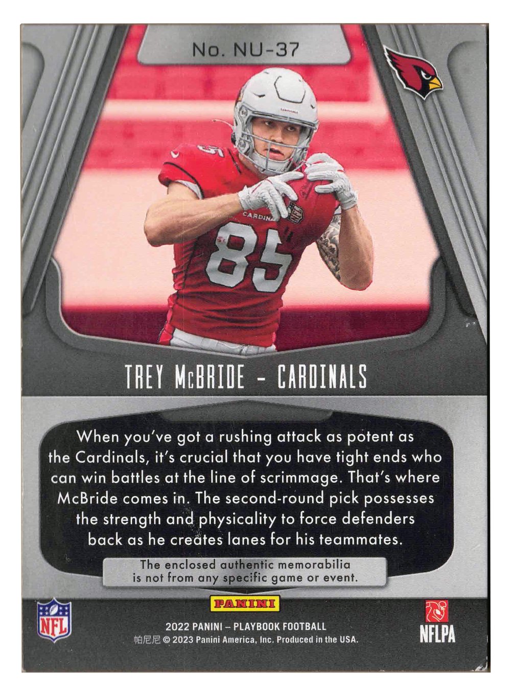 TREY MCBRIDE PLAYBOOK JERSEY RC