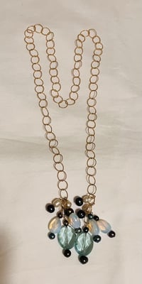 Image 1 of Handmade Gold-filled Beaded Link Lariat