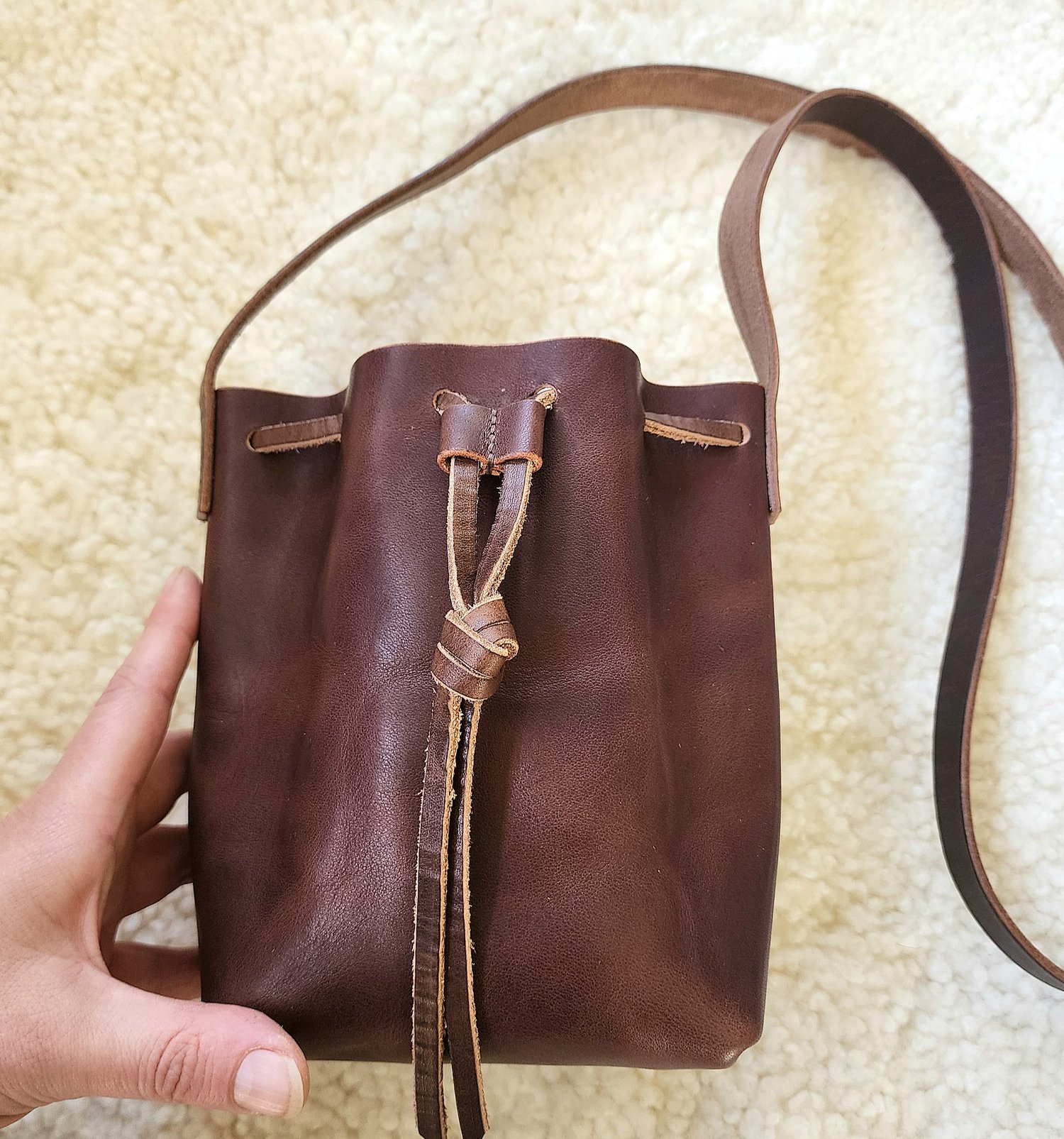 Mini Bucket Bag - Brown