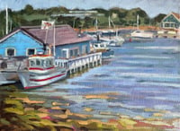 Image 1 of The Fishermans Wharf, original oil painting