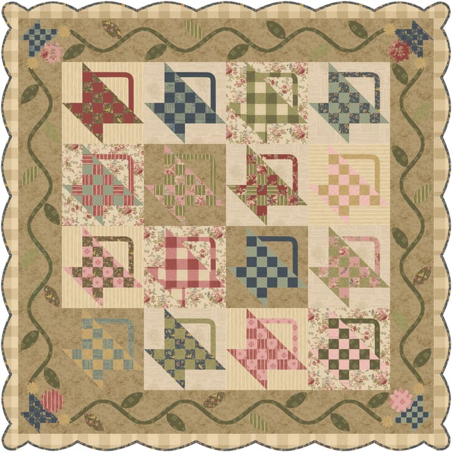 Flower Baskets Quilt Pattern | Linen Closet Designs