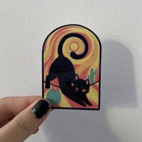 black cat sticker