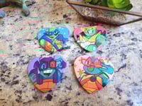 Image 2 of Rise TMNT Heart Buttons 2.2"