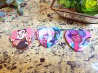 Image 4 of Rise TMNT Heart Buttons 2.2"