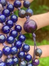 Lapis Lazuli and Sugilite Mala, Lapis 108 Bead Hand Knotted Gemstone Mala, Sugilite Necklace