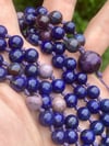 Lapis Lazuli and Sugilite Mala, Lapis 108 Bead Hand Knotted Gemstone Mala, Sugilite Necklace
