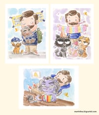 Ted Lasso and Cats IIII | 3-Pack 5 x 7" Prints | SDCC 2023