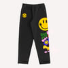 TODAYS RIOT RAINBOW SWEATPANTS (BLACK) 