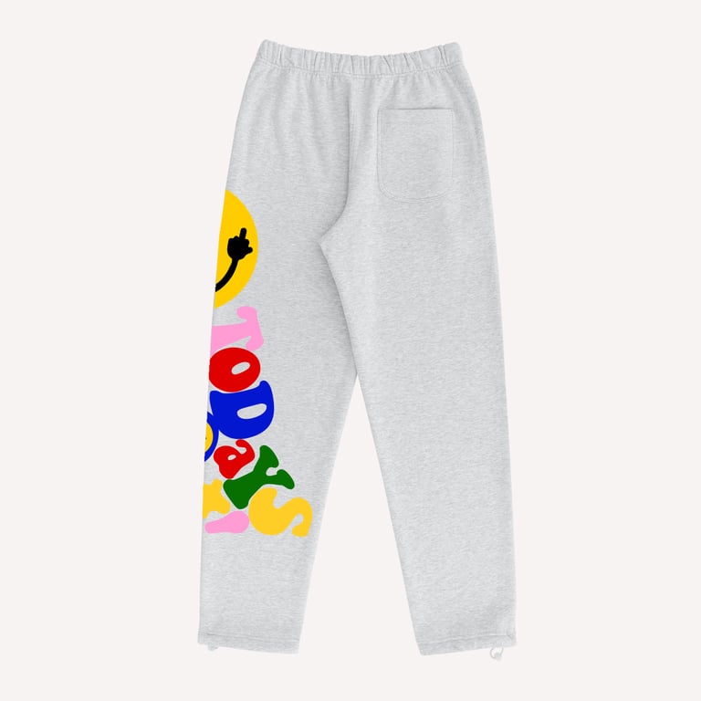 TODAYS RIOT RAINBOW SWEATPANTS (GRAY) Image 2