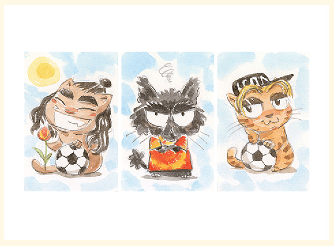 Ted Lasso Cats | 4-Pack 5 x 7" Prints | SDCC 2023