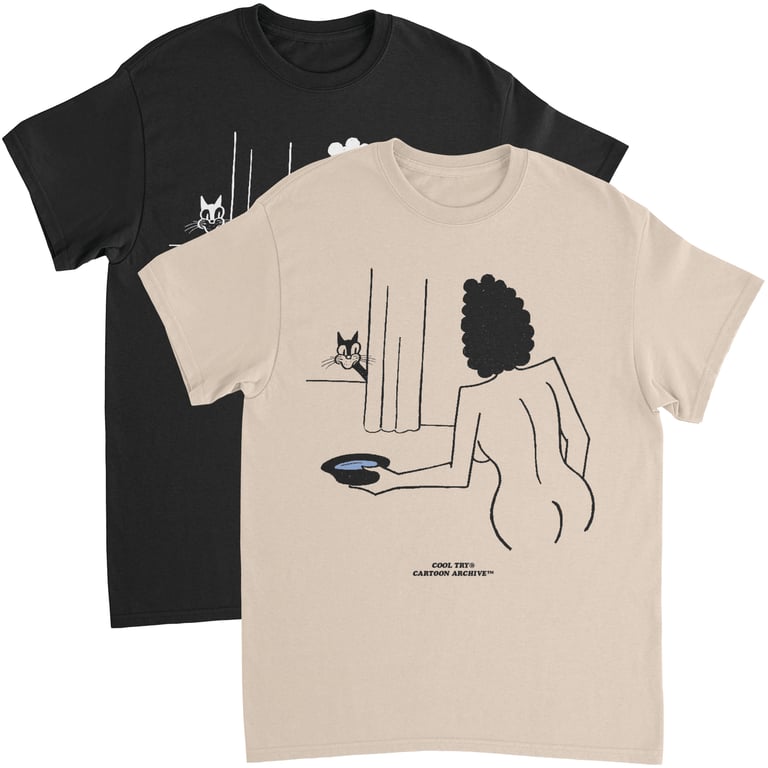 Cat Bowl Printed Shirt