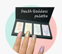 Image 3 of Death Goddess Highlighter Palette Shimmery Neon Iridescents 