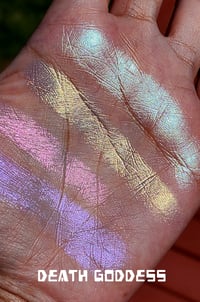 Image 2 of Death Goddess Highlighter Palette Shimmery Neon Iridescents 