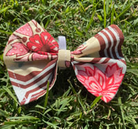 Pet Bow Ties - Yellow with Red Flowers 