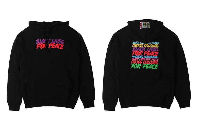 Image of Cross Colours - Black Lives For Peace Hoodie - Black