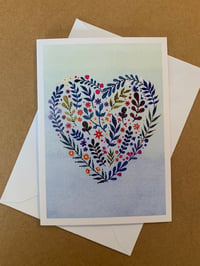Flower Heart Greeting Card by Alice Alderson