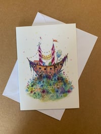 Birthday Boat Greeting Card by Alice Alderson
