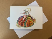 Mrs Bunny Greeting Card by Alice Alderson