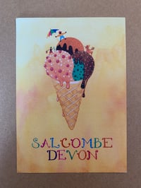 Image 1 of Salcombe Devon Ice cream Postcard by Alice Alderson
