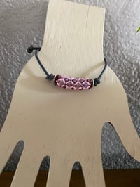 Image 2 of Mini Netted Leather Bracelet 