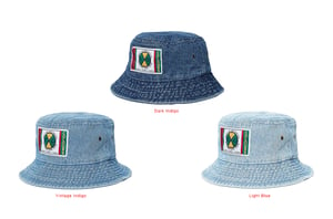 Image of Cross Colours - Label Logo DENIM BUCKET HAT