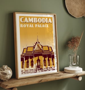 Image of Vintage poster Cambodia - Royal Palace - Fine Art Print