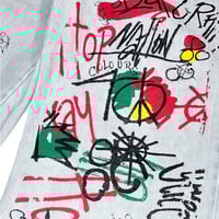 Image 2 of Cross Colours - Oversize Denim Graffiti Jean - Ice Blue Vintage (15% off)