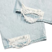 Image 3 of Cross Colours - Oversize Denim Graffiti Jean - Ice Blue Vintage (15% off)