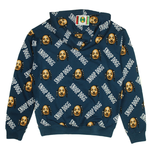 Image of Cross Colours x Snoop Dogg - All Over Hoodie - Vintage Navy