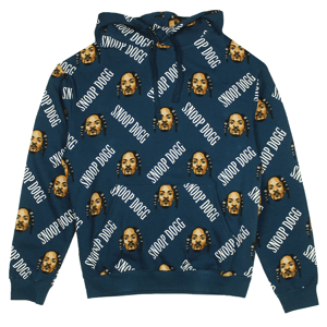 Image of Cross Colours x Snoop Dogg - All Over Hoodie - Vintage Navy