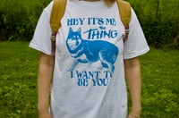 Image 2 of The Thing Dog White Screenprinted T-Shirt