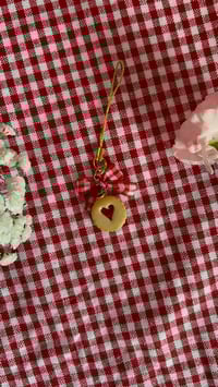 Image 2 of Linzer Cookie Charm – Handmade Polymer Clay Cookie-Cute Dessert-Inspired Accessory