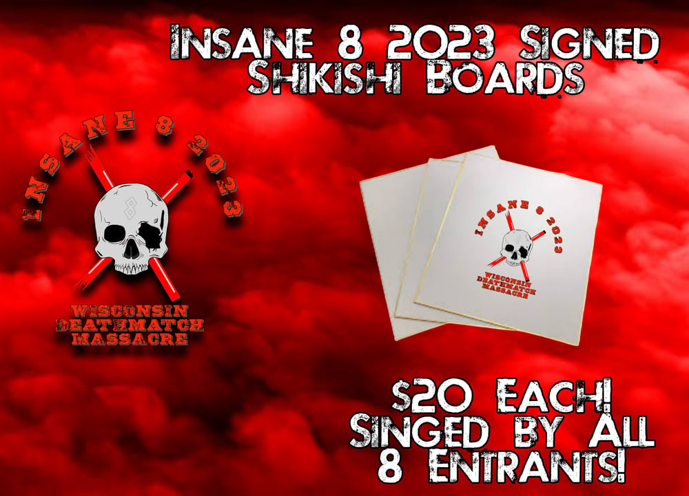 Insane 8 2023 Signed Shikishi Boards