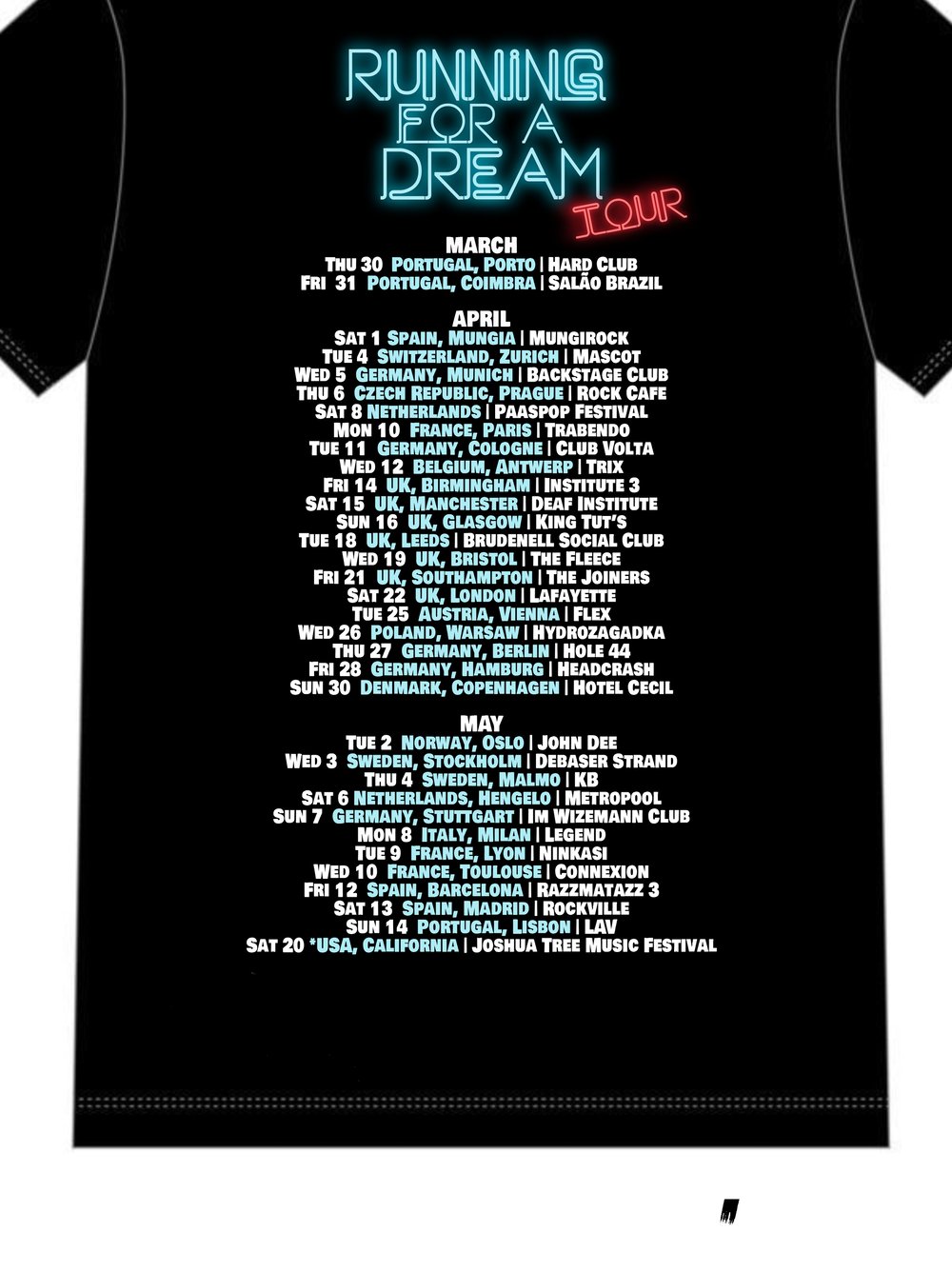 *On Sale* Running for a Dream Tour Tee 2023
