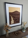 Shutlingsloe - Engraved wooden picture