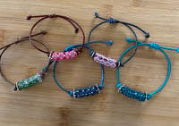 Image 1 of Mini Netted Leather Bracelet 