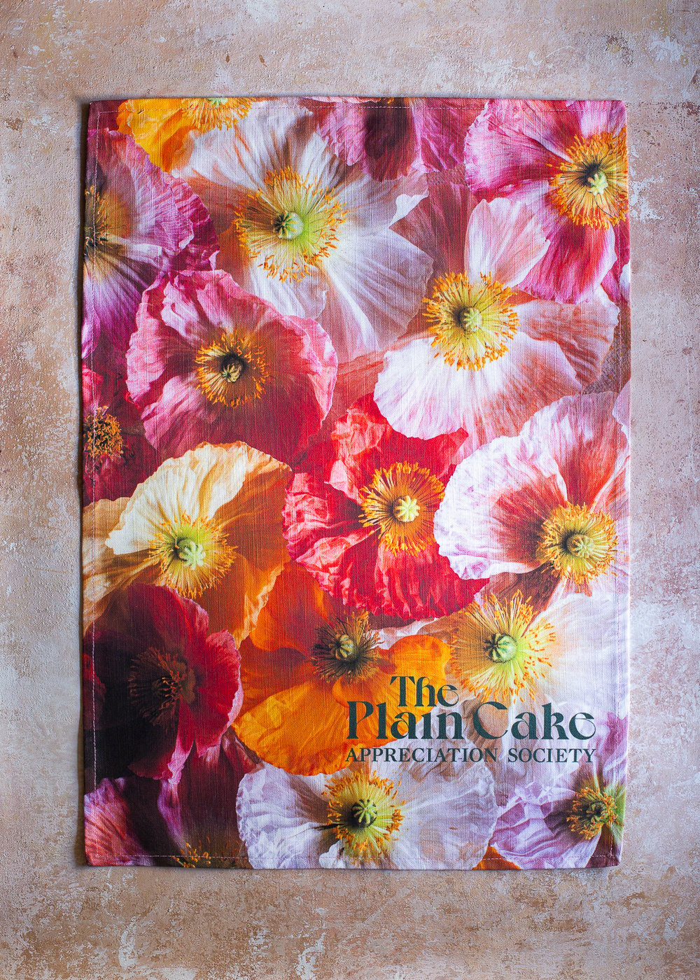 Image of The Plain Cake Appreciation Society &mdash; Book & Poppy Tea Towel Bundle