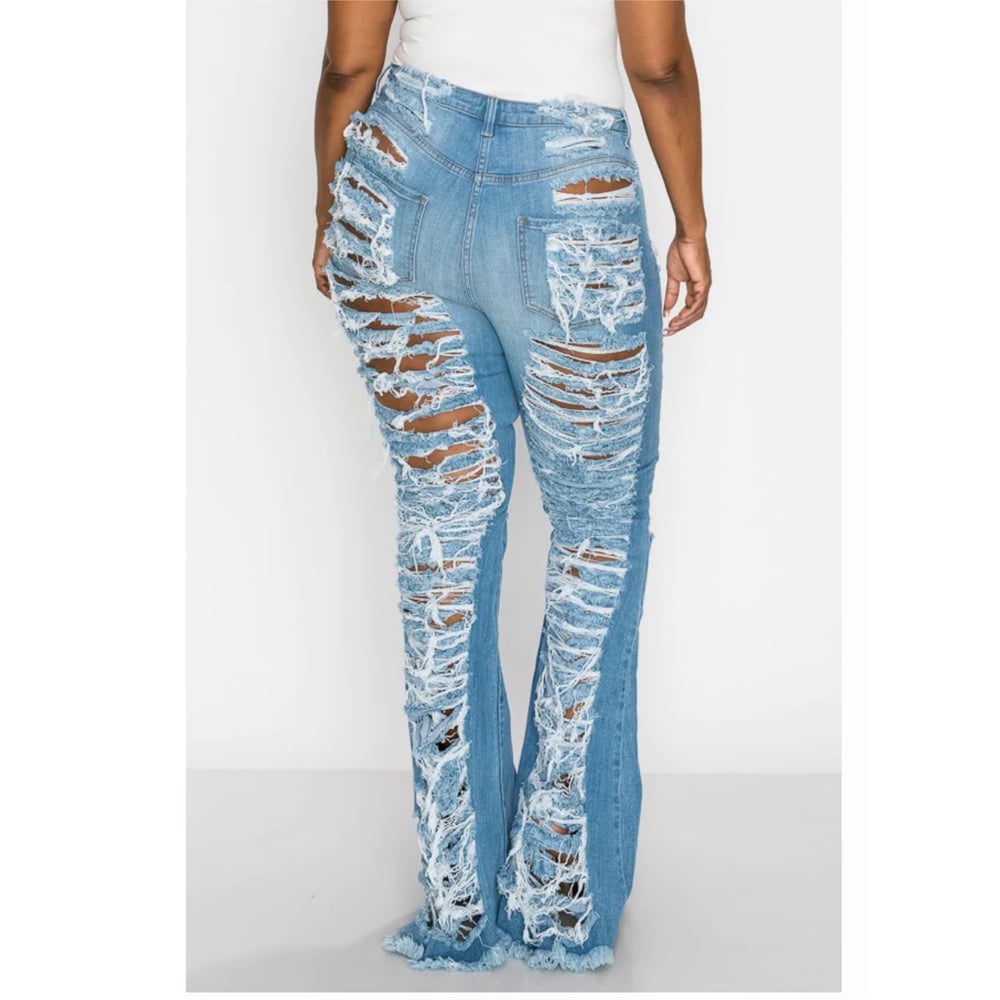 Image of At first glance distressed jeans