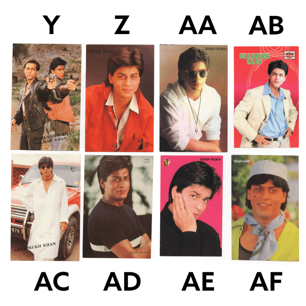 Shah Rukh Khan postcards