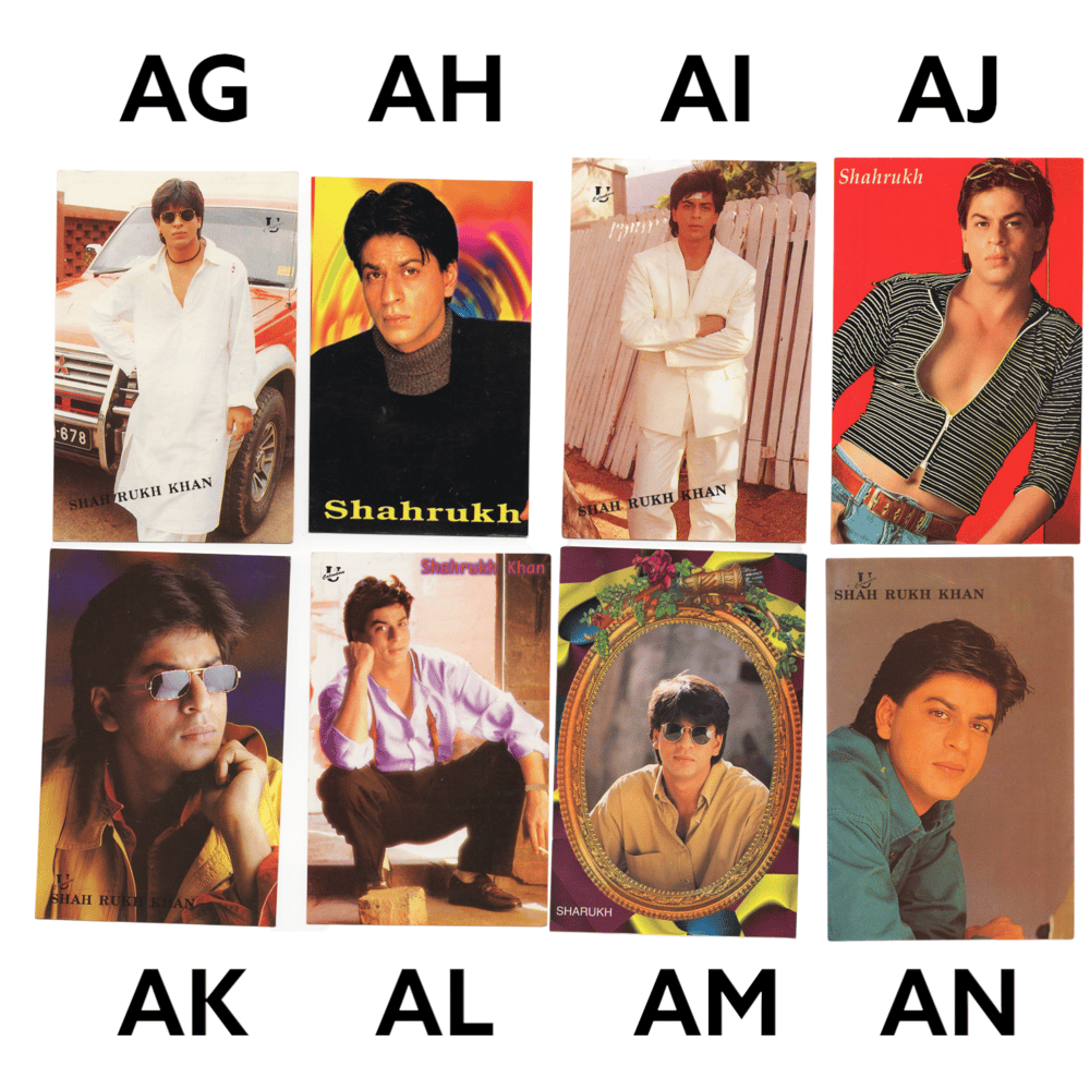 Shah Rukh Khan postcards
