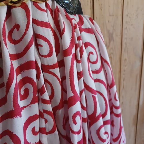 Image of Zero Waste Drape Dress- Pink and White Swirl