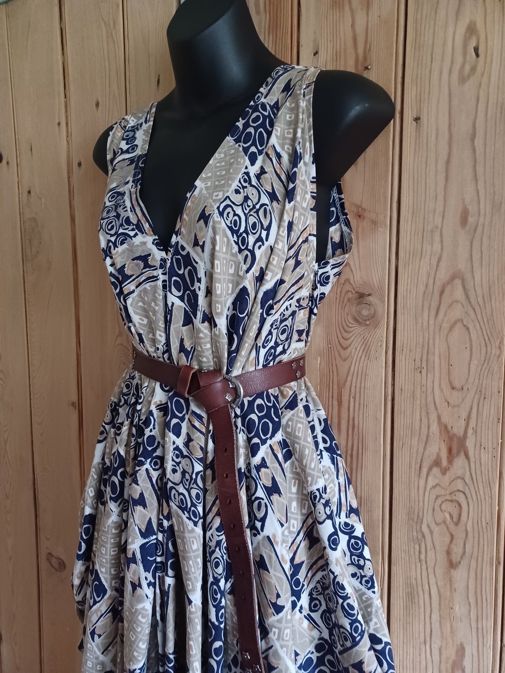 Image of Zero Waste Drape Dress- Vintage Abstract