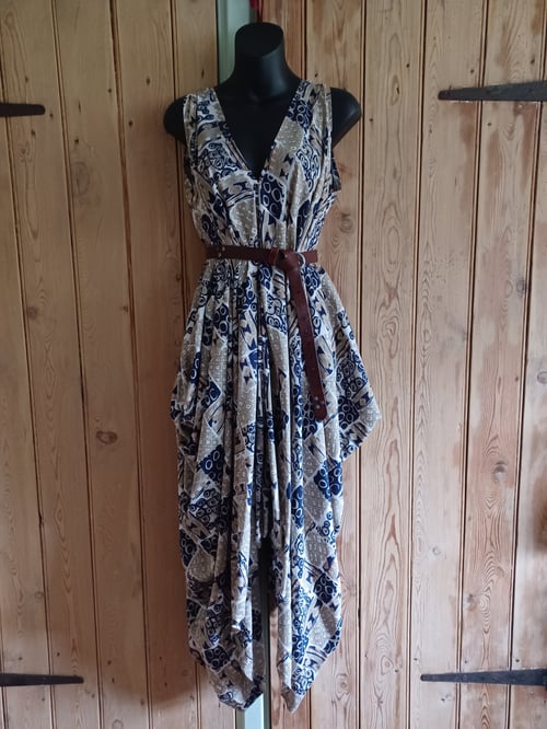 Image of Zero Waste Drape Dress- Vintage Abstract