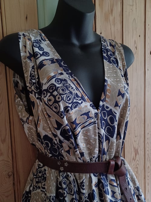 Image of Zero Waste Drape Dress- Vintage Abstract