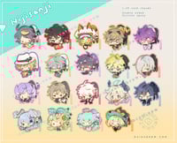Image 1 of NEW! Nijisanji EN Vtuber | 1.25 inch Charms Keychains | Luxiem + LazuLight + Noctyx